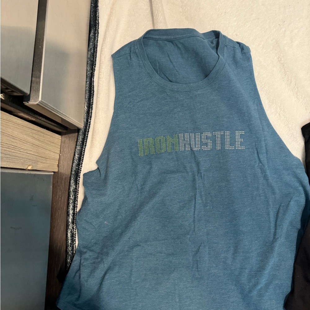 Teal Graphic Tank Top